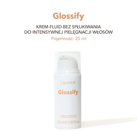 Glossify: leave-in cream fluid for intensive hair care