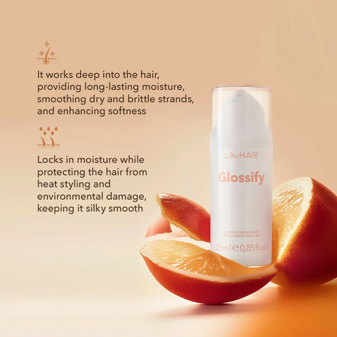 Glossify: leave-in cream fluid for intensive hair care