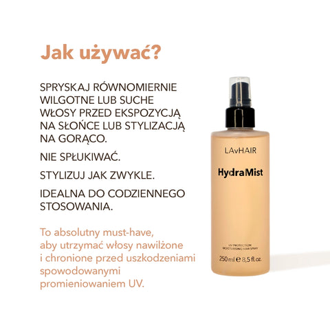 HydraMist: UV protection moisturising hair spray