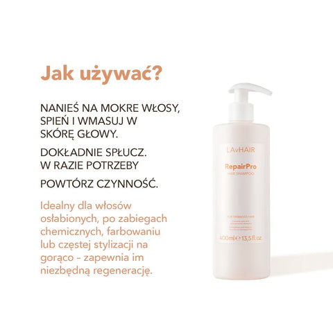 RepairPro: intensive care and reconstruction shampoo for damaged hair 400 ml