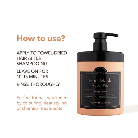 RepairPro: intensive care and reconstruction mask for damaged hair 900 ml